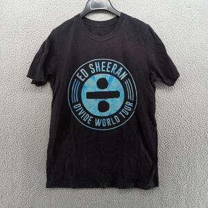 Ed Sheeran Shirt Mens Medium‎ Black Divide World Tour Concert Tee